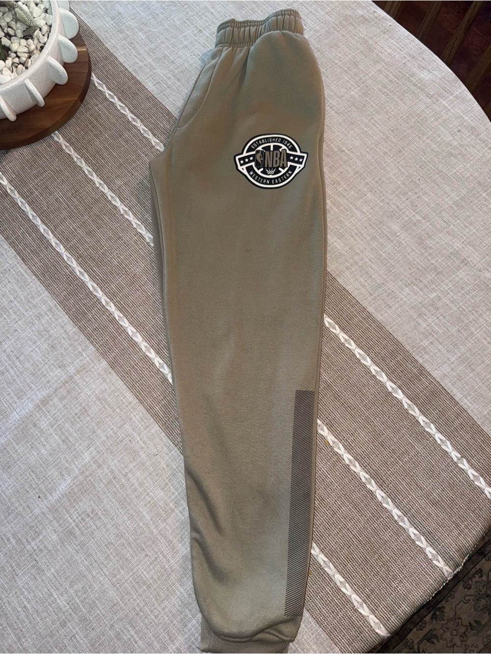 NBA Tan Kids Joggers with Logo Patch
